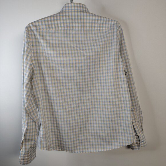 UNTUCKit Vielles Shirt Mens Size Medium Gingham Plaid Cotton Long Sleeve 41128 - Picture 8 of 12